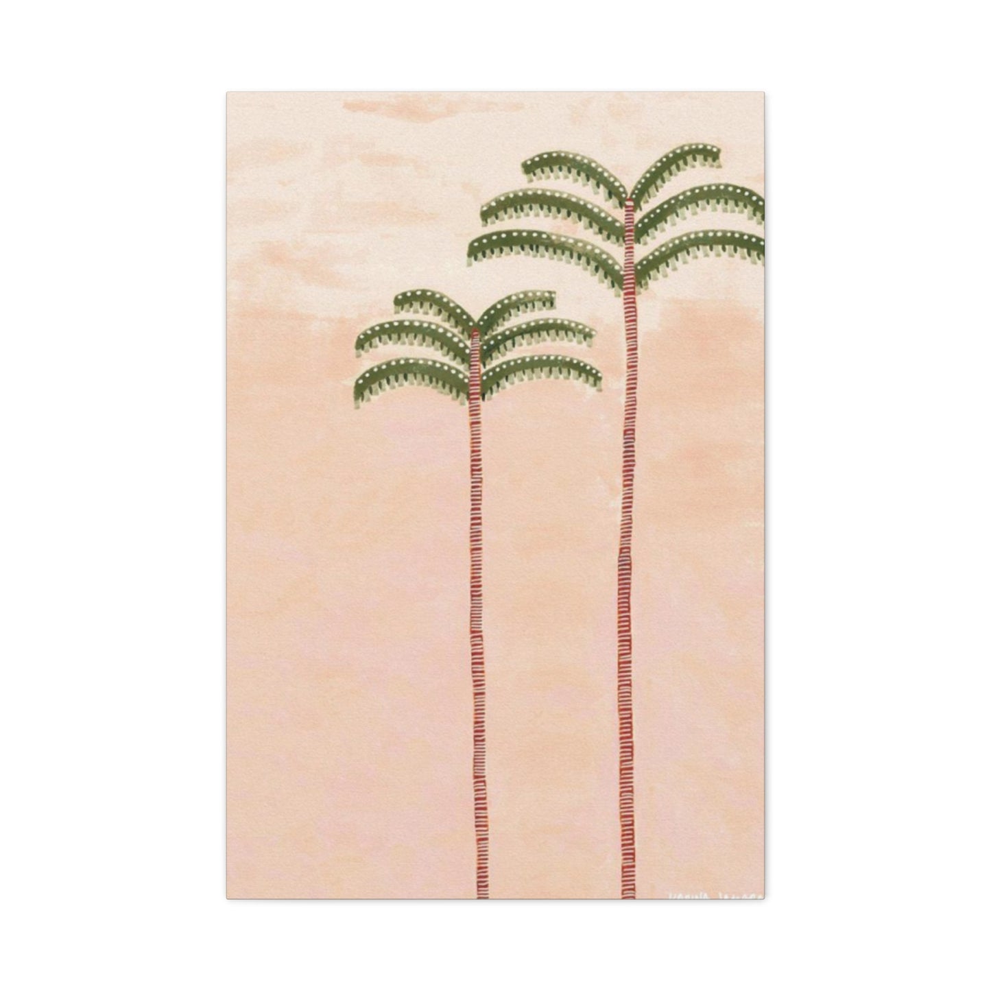Drawing Of Two Palm Tree Wall Art & Canvas Prints