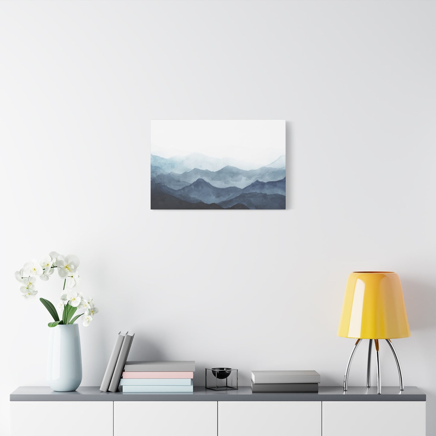 Blue Mountain Peaks Over Clouds Wall Art & Canvas Prints