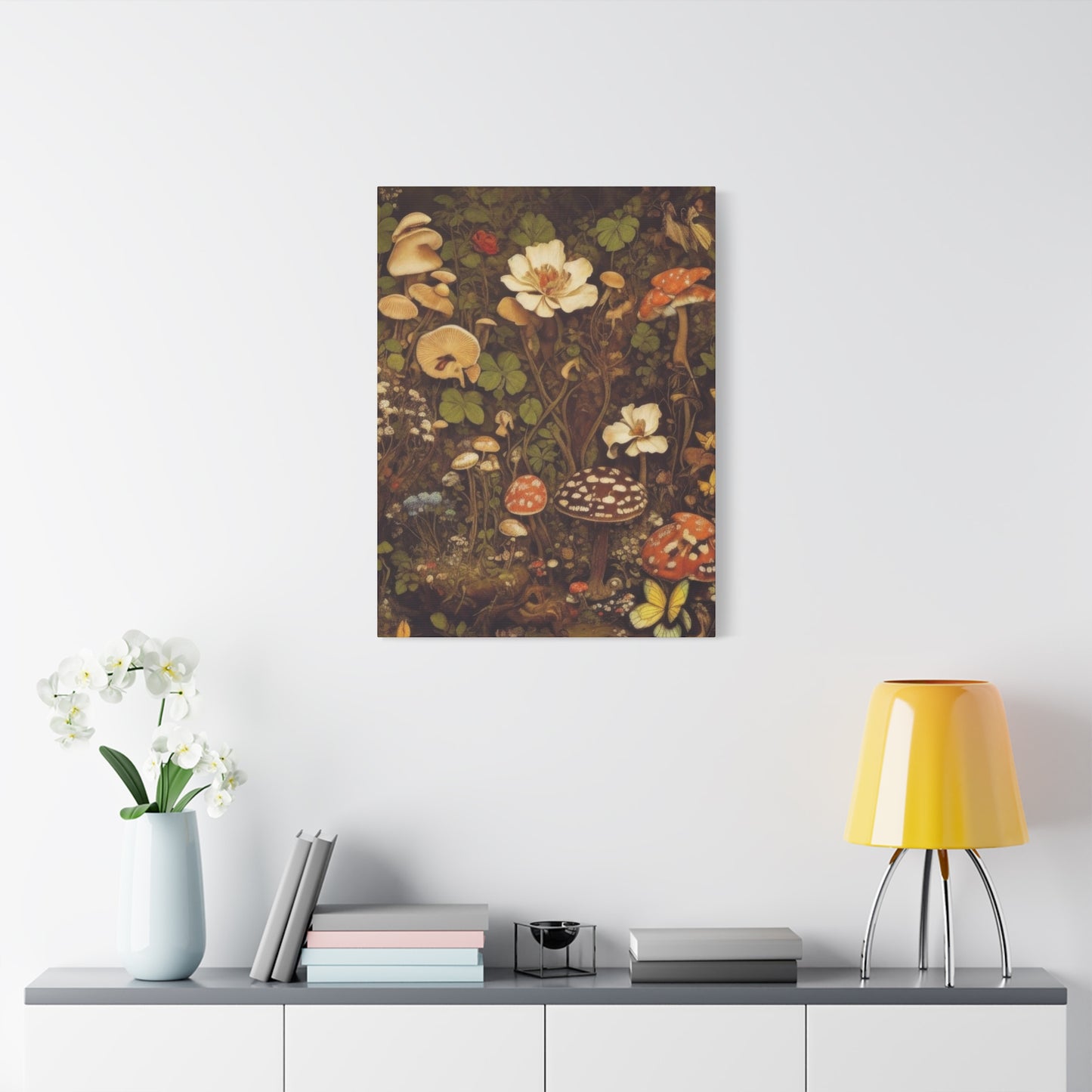 Mushroom On Forest Earthy Wall Art & Canvas Prints