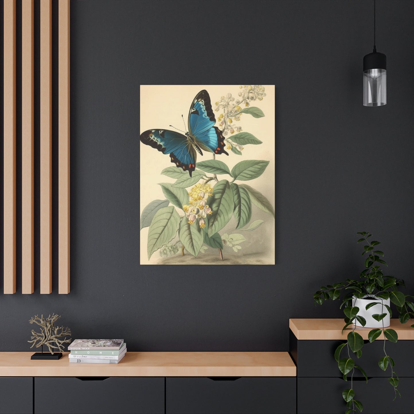 Butterfly on Brown Background Wall Art & Canvas Prints