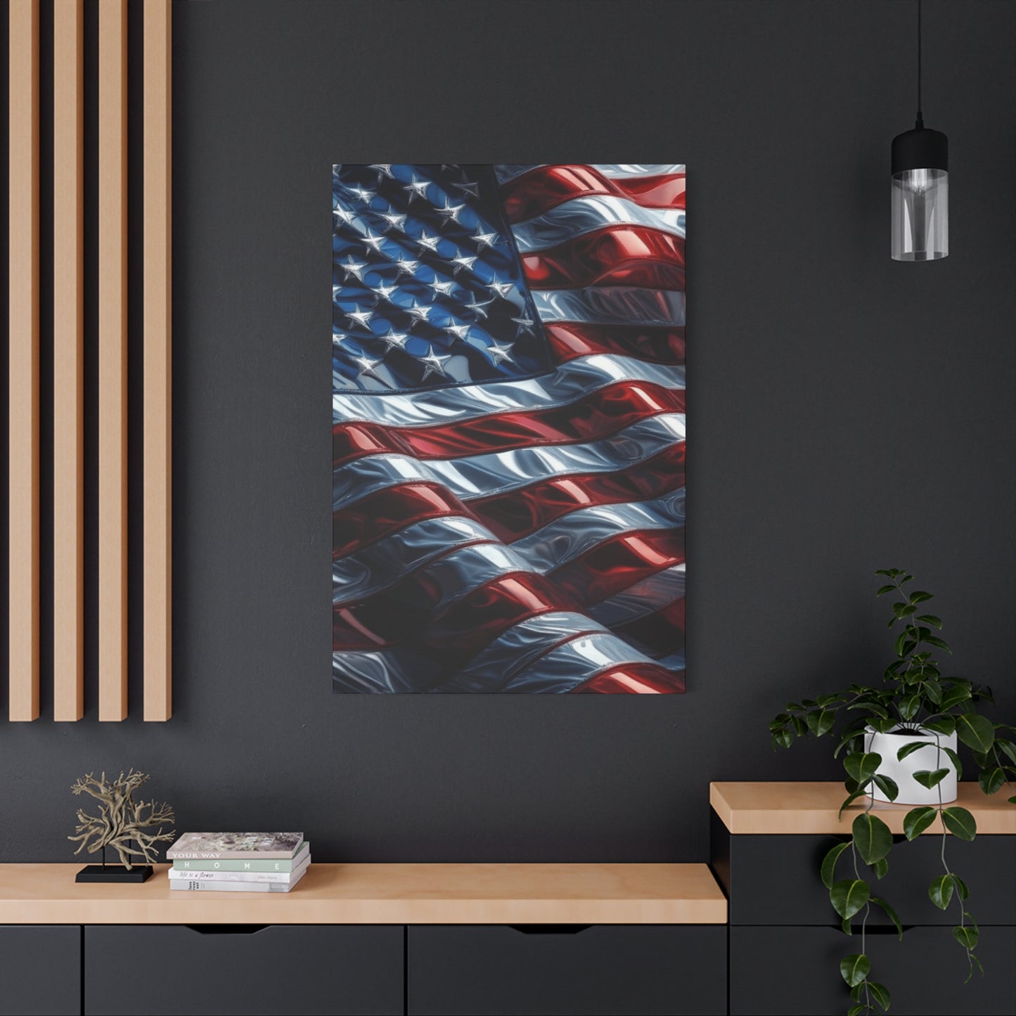 American Flag Waves Wall Art & Canvas Prints