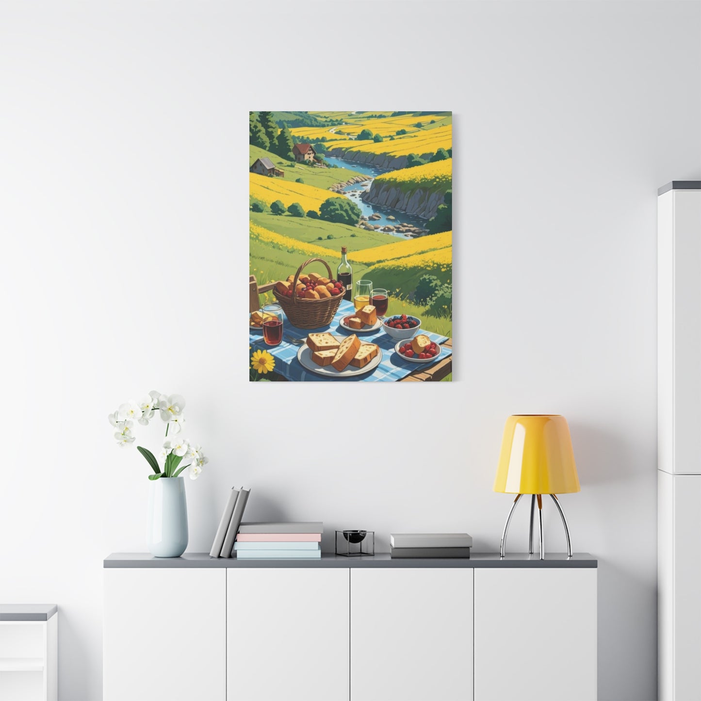 Lunch Sunny Countryside Wall Art & Canvas Prints