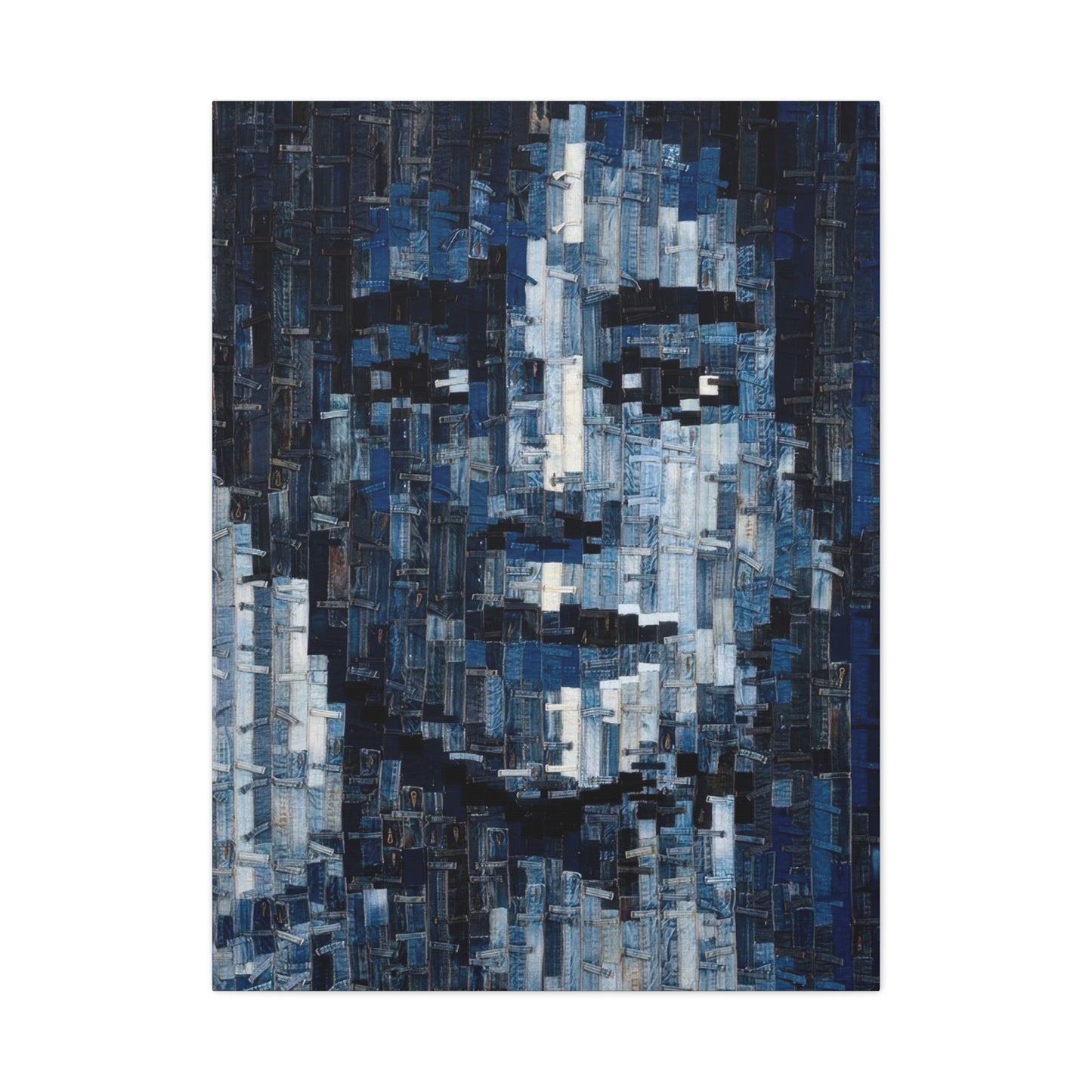 Denim Face Pattern Wall Art & Canvas Prints