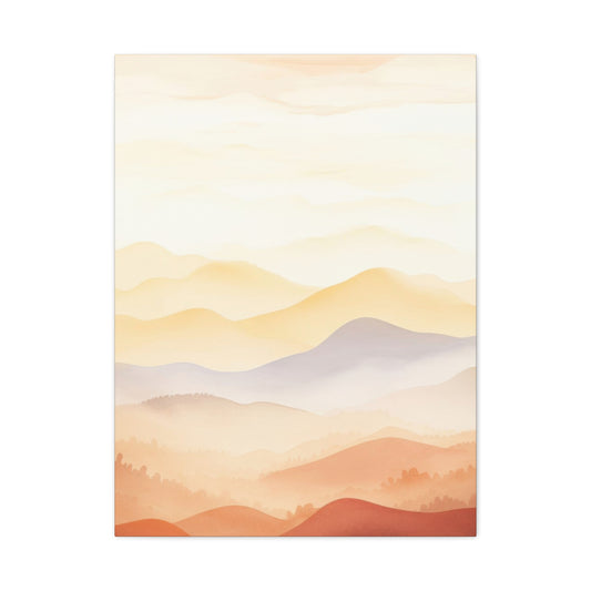 Warm Mountain Range Earth Tones Wall Art & Canvas Prints