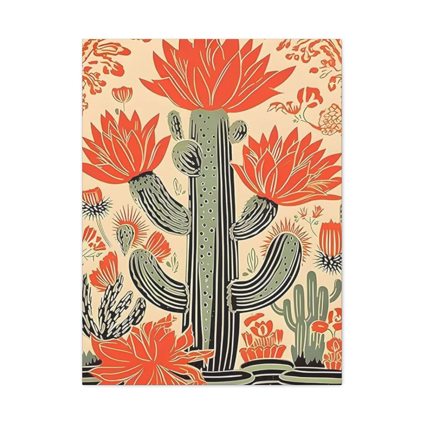 Flower On A Cactus Wall Art & Canvas Prints