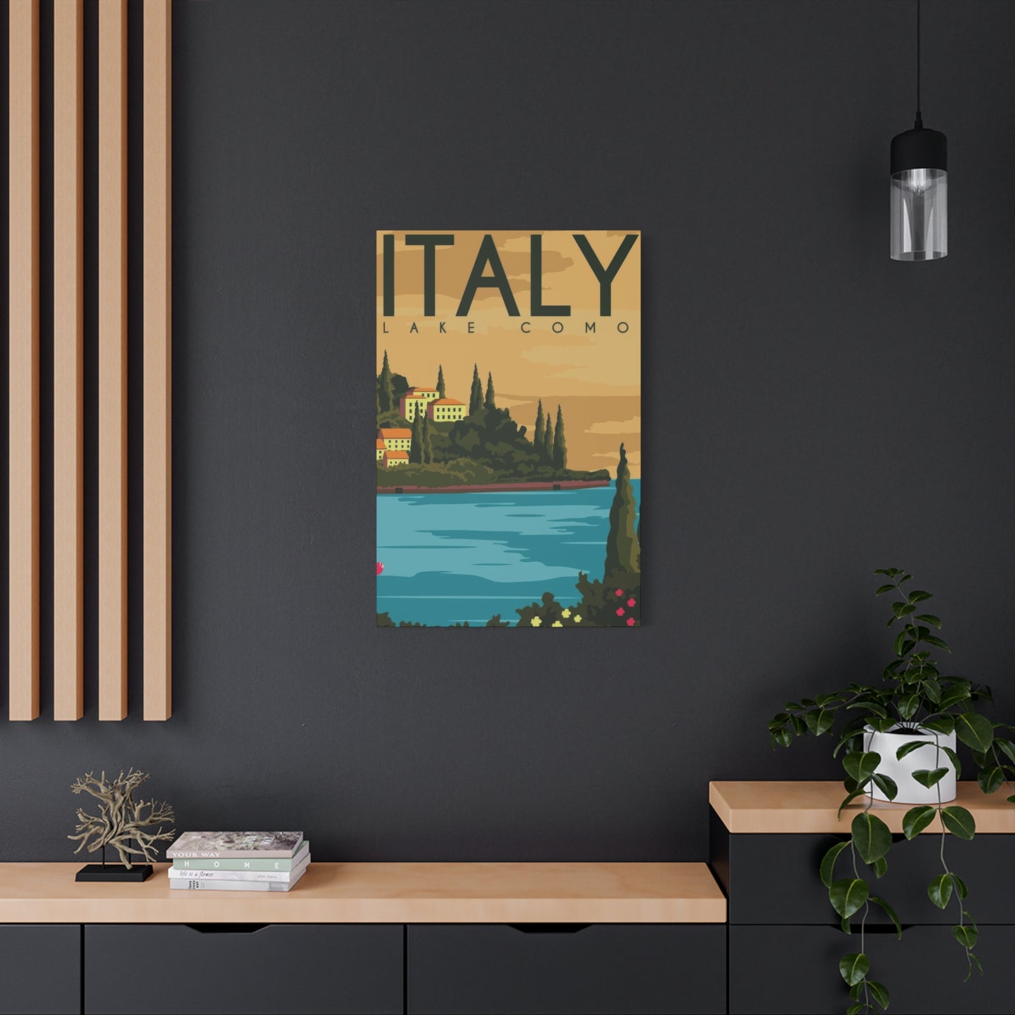 Lake Como Italy Yellow Wall Art & Canvas Prints