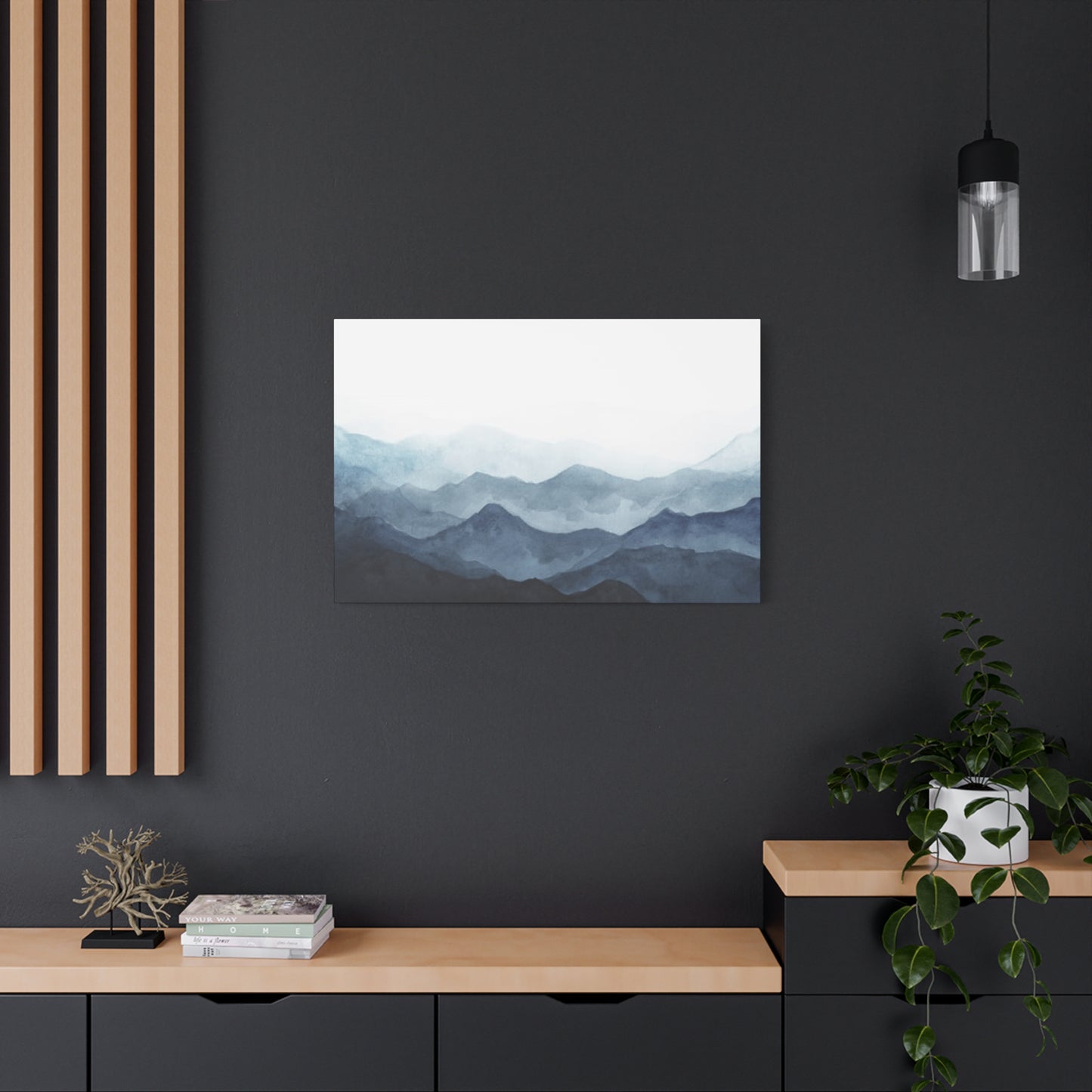 Blue Mountain Peaks Over Clouds Wall Art & Canvas Prints