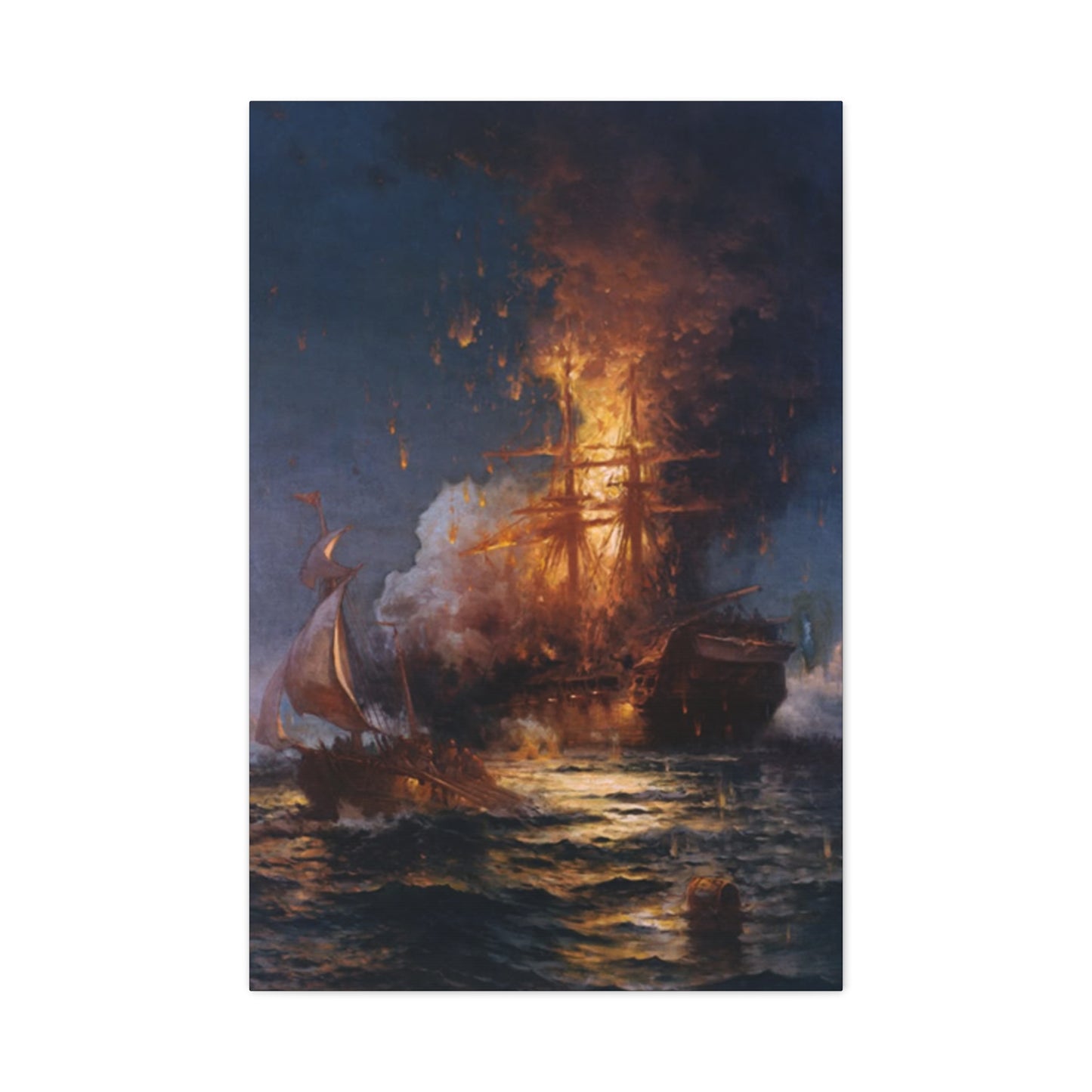 Burning Ship Wall Art & Canvas Prints