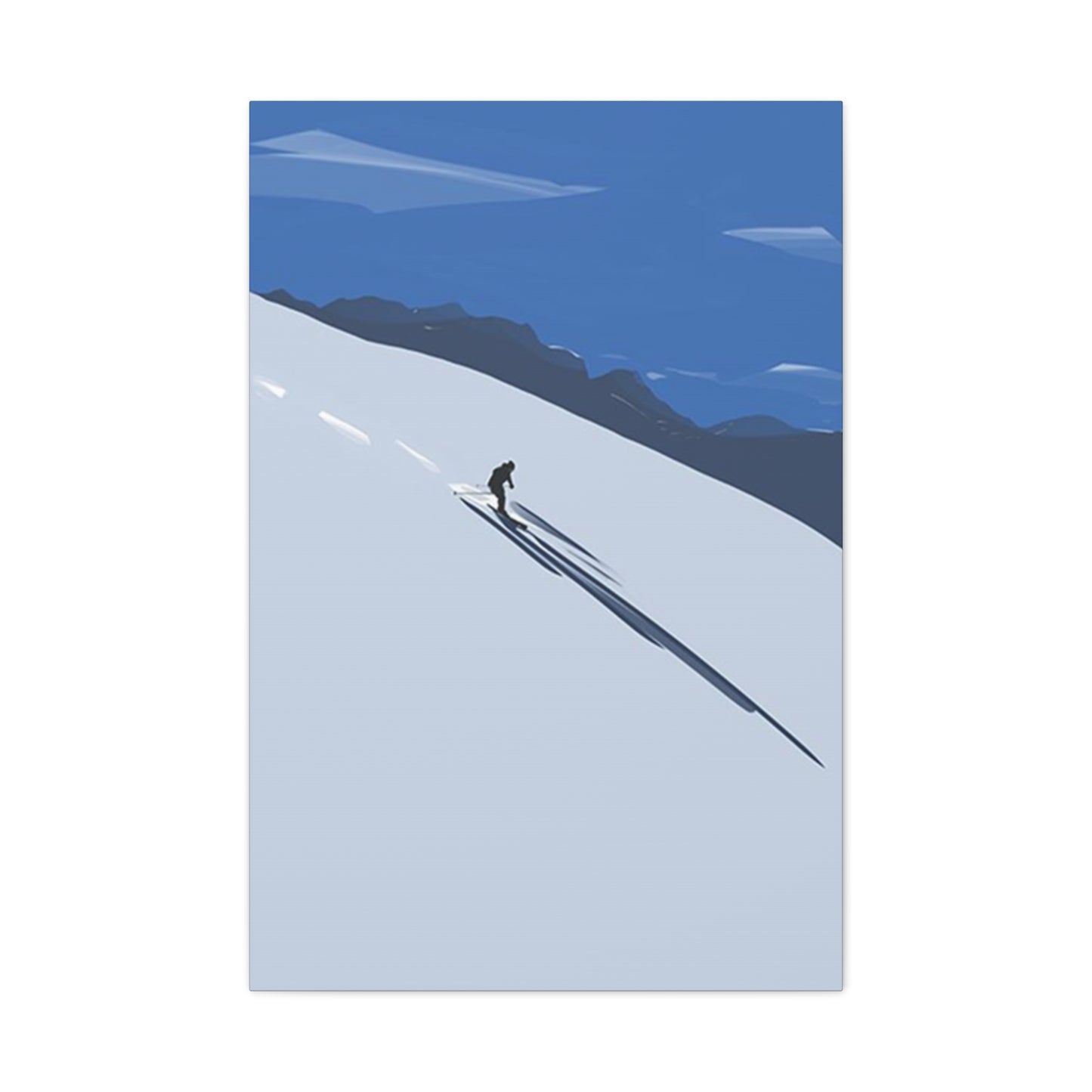Skiing In Dense Snow Wall Art & Canvas Prints