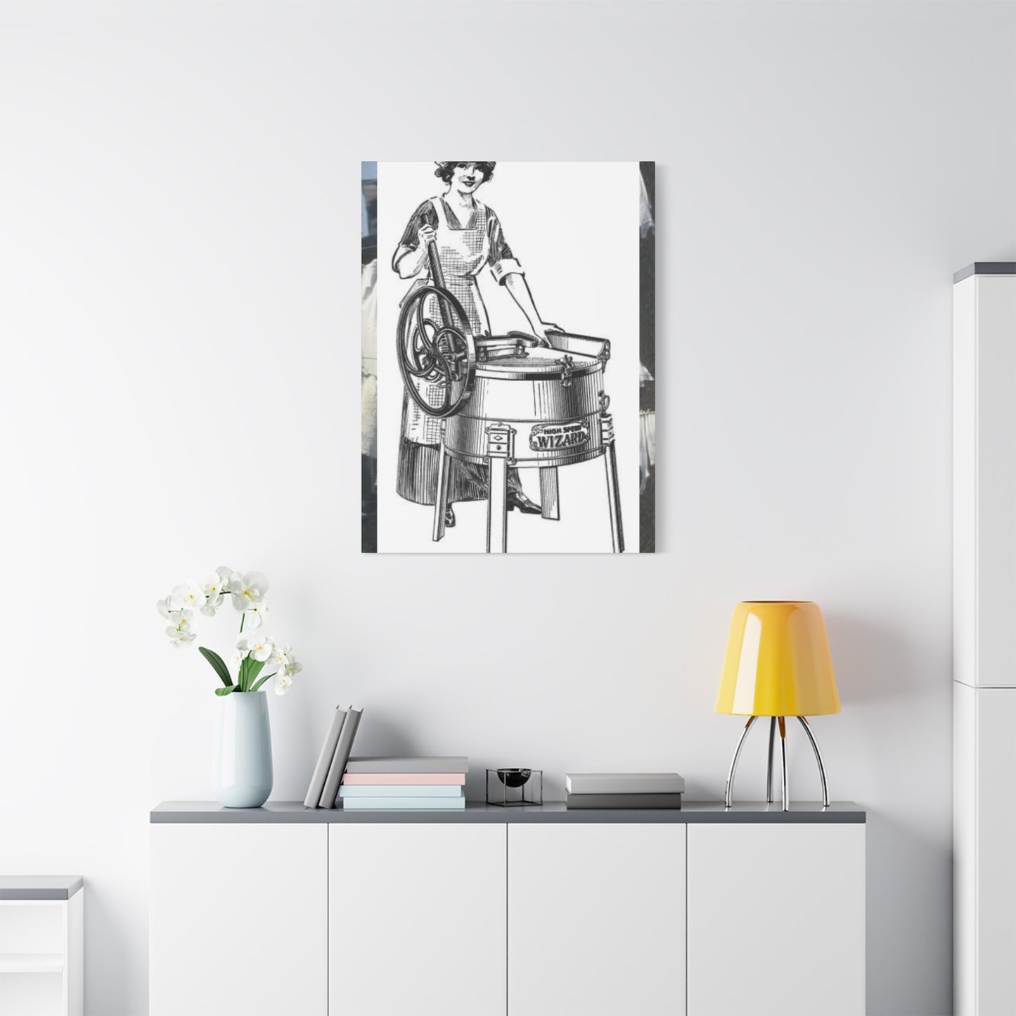 Clothes Drying On Rope Poster Laundry Wall Art & Canvas Prints