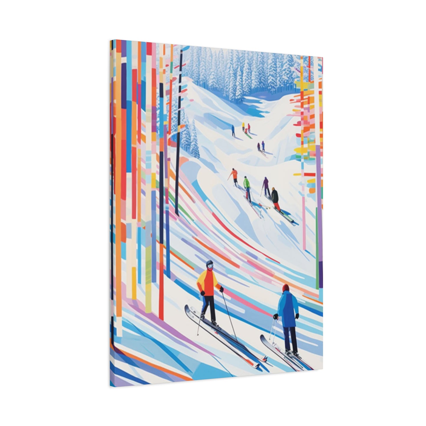 Long Skiing Path Wall Art & Canvas Prints