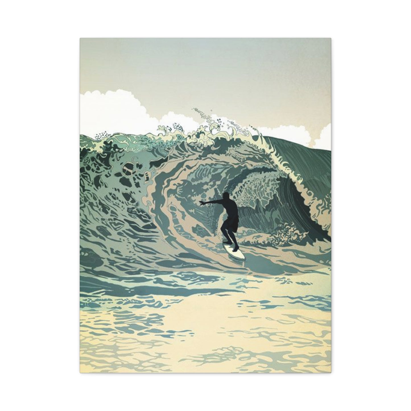 Wave Surfing Wall Art & Canvas Prints