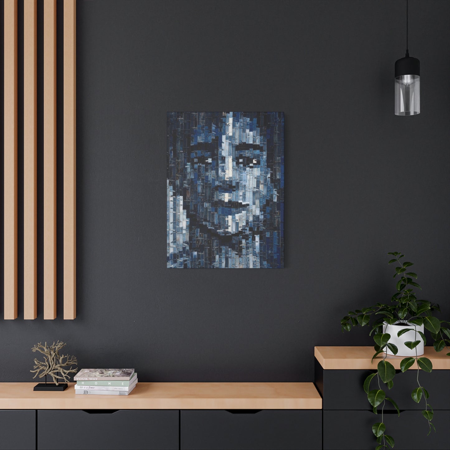 Denim Face Pattern Wall Art & Canvas Prints