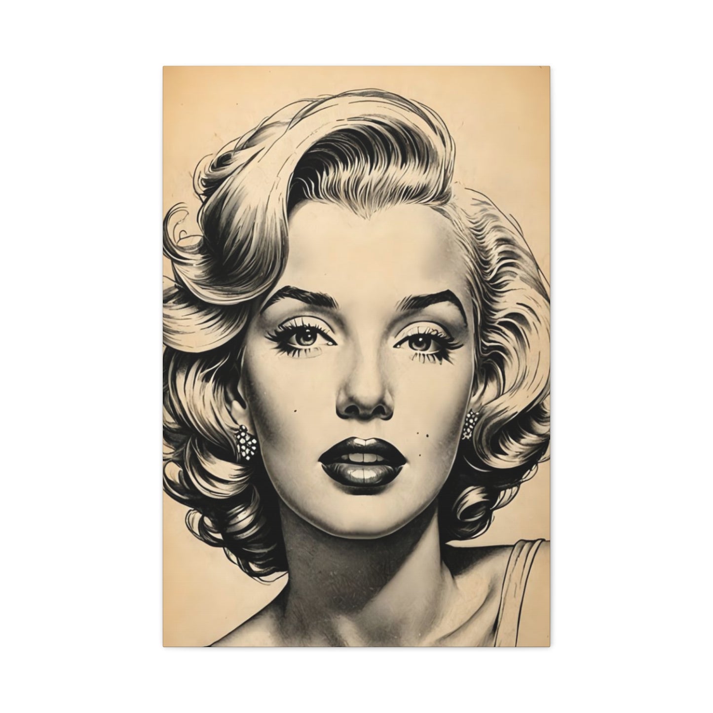 Beautiful Face Of Marilyn Monroe Wall Art & Canvas Prints