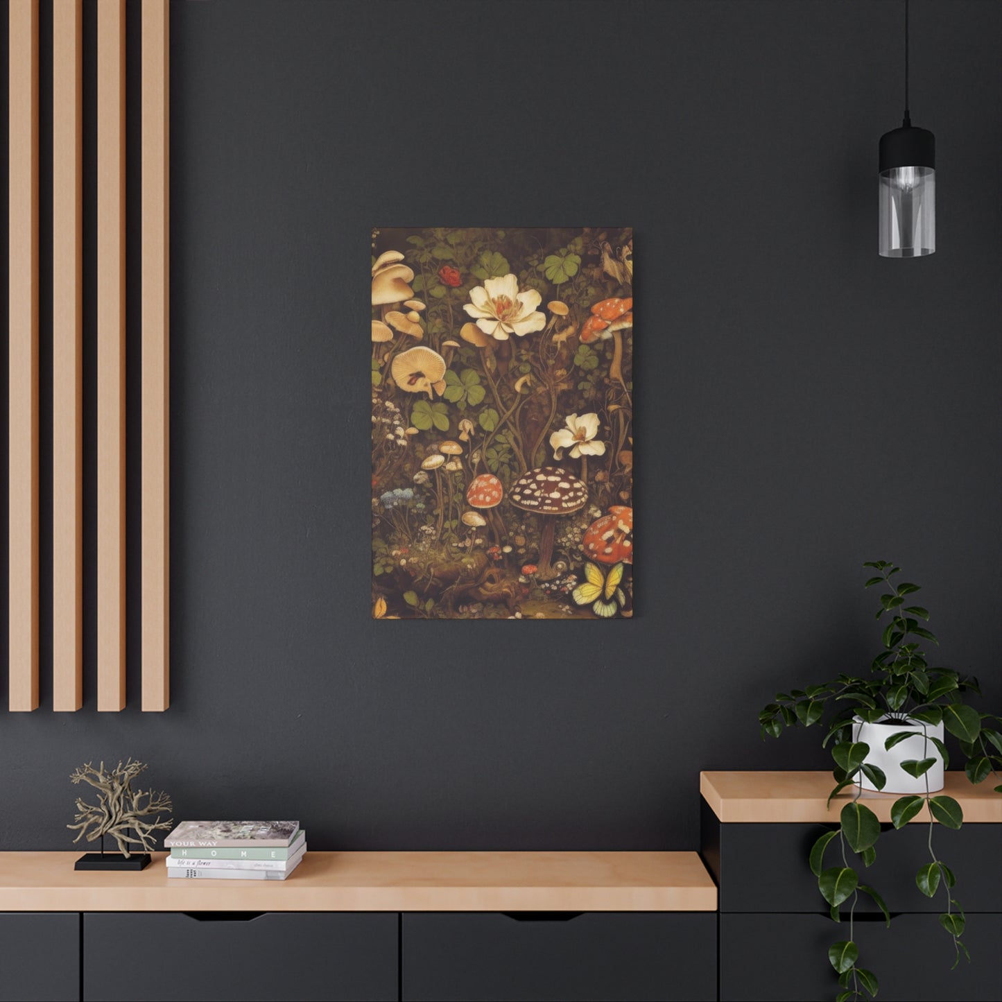 Mushroom On Forest Earthy Wall Art & Canvas Prints