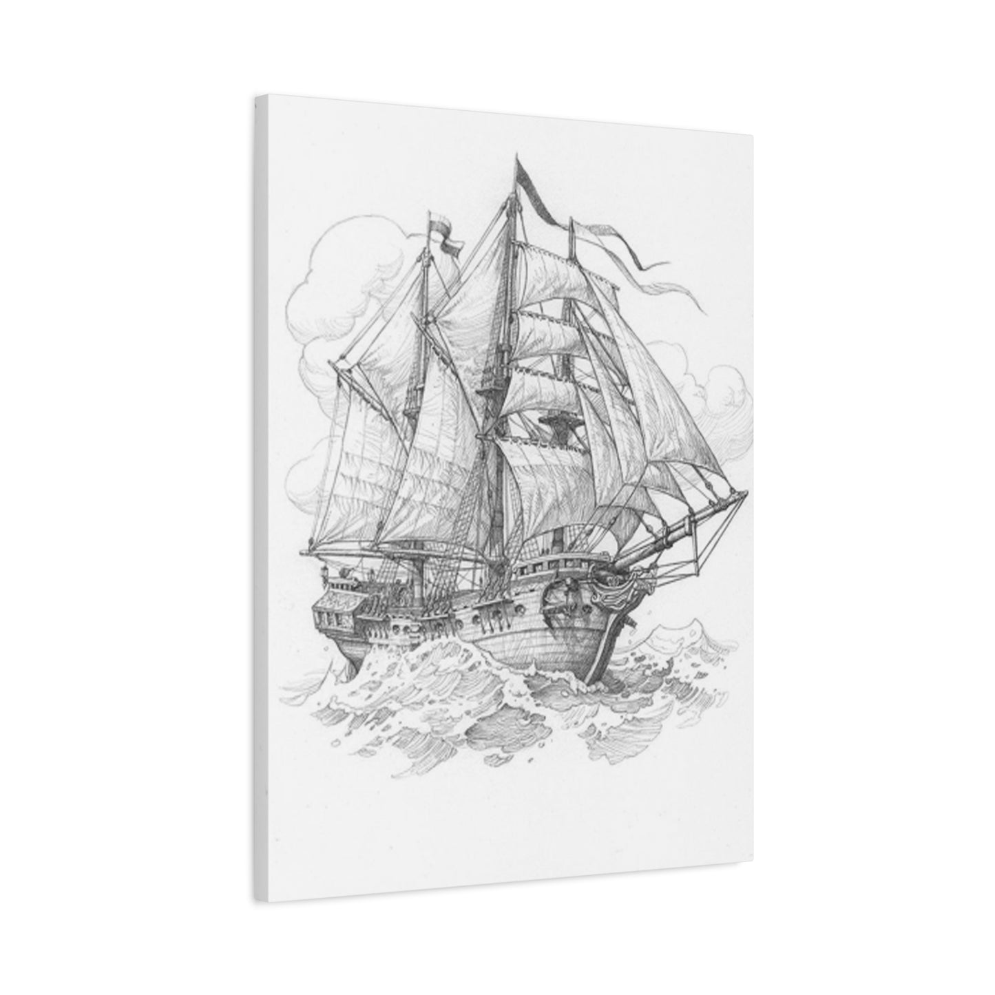 Sailing Ship Drawing Wall Art & Canvas Prints