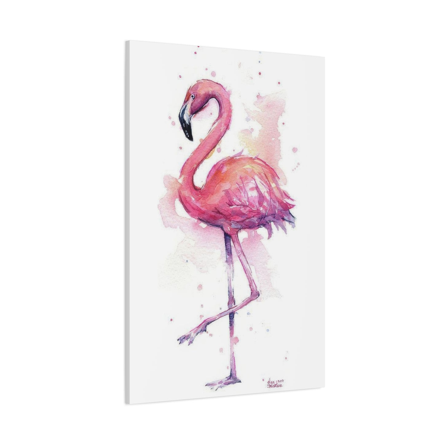 Flamingo Pink Watercolor Wall Art & Canvas Prints