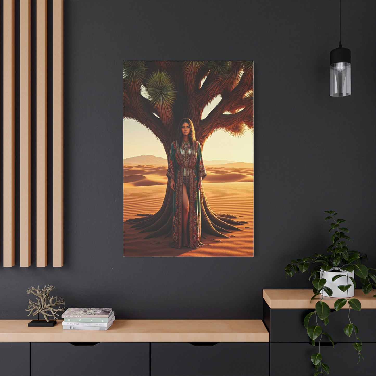 Desert Muse Beneath the Sacred Tree – Wall Art & Canvas Prints