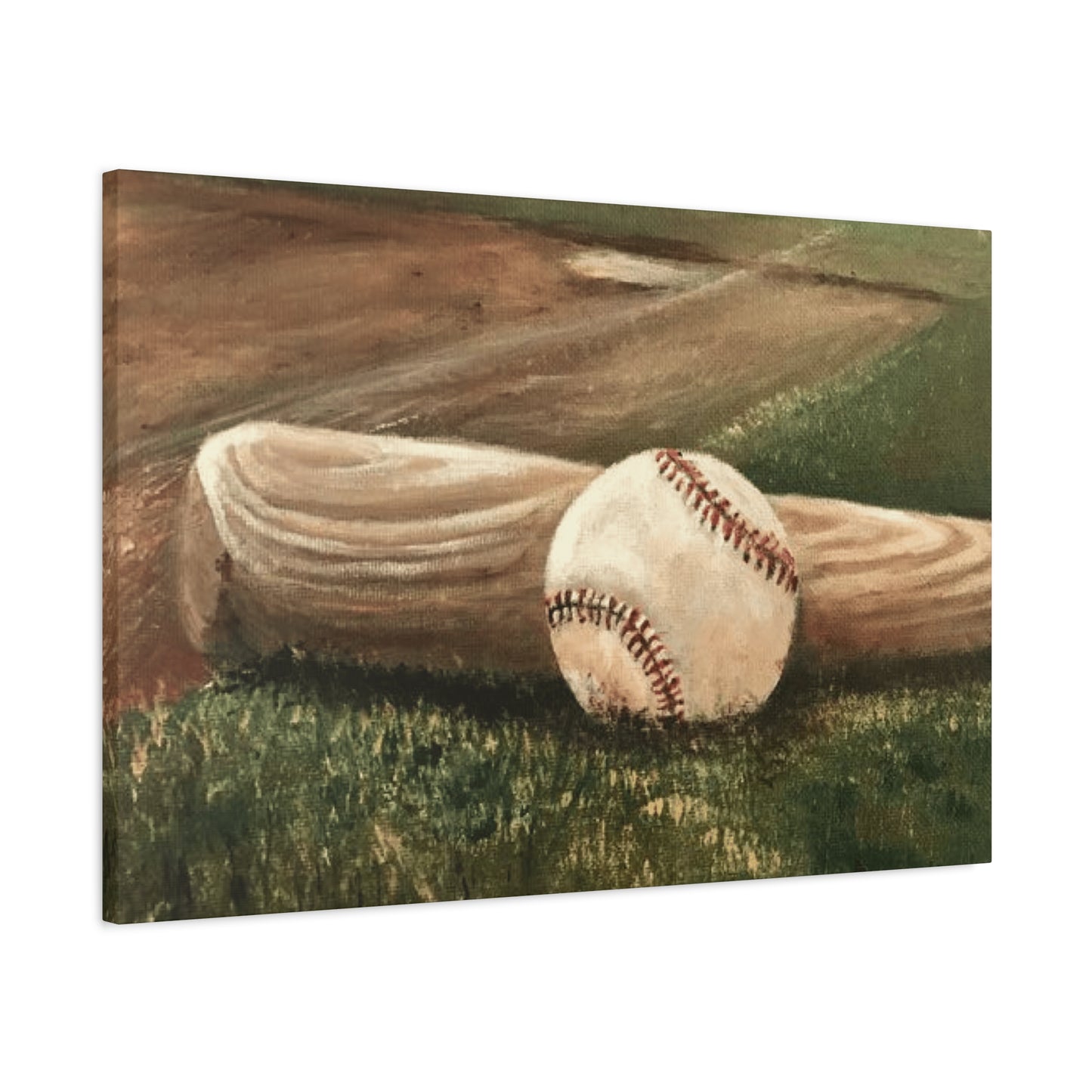 Baseball Bat and Ball Flag Wall Art & Canvas Prints