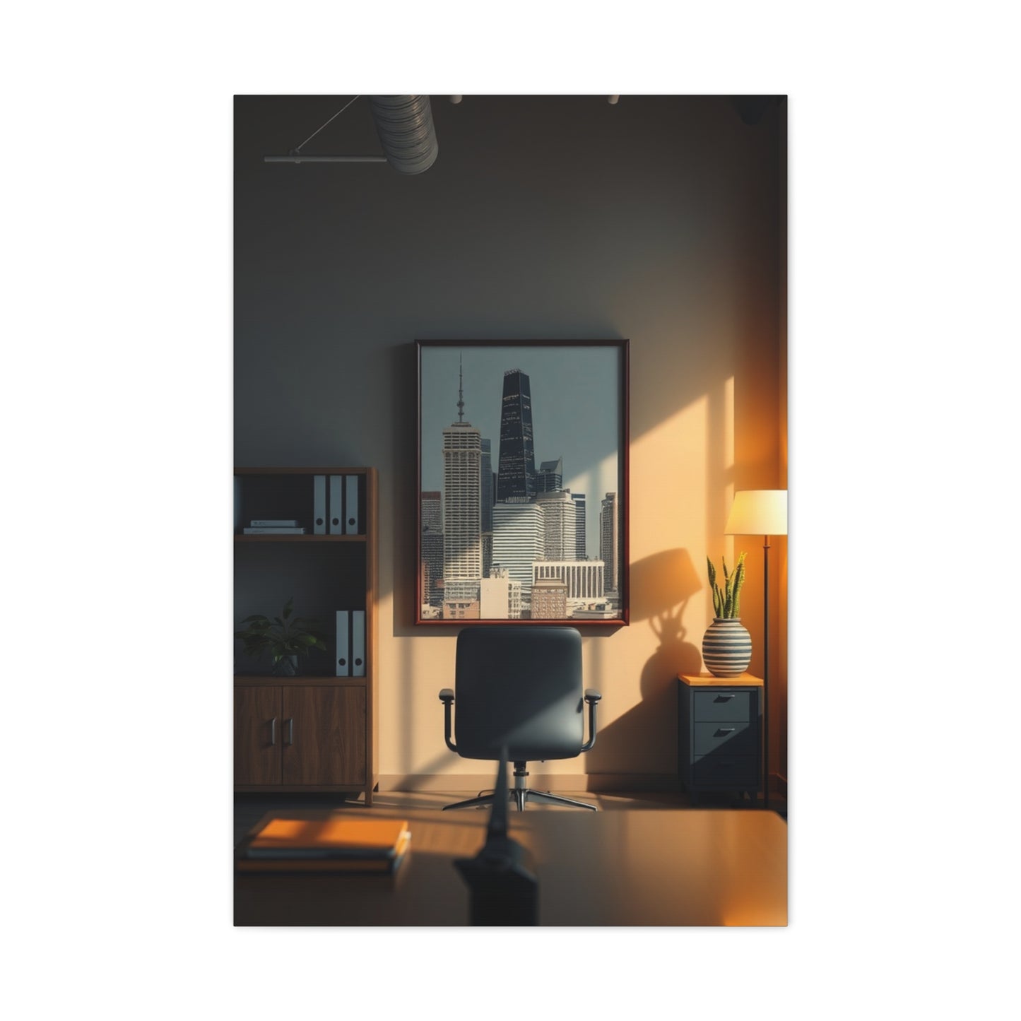 Serene Workspace Showcase Wall Art & Canvas Print