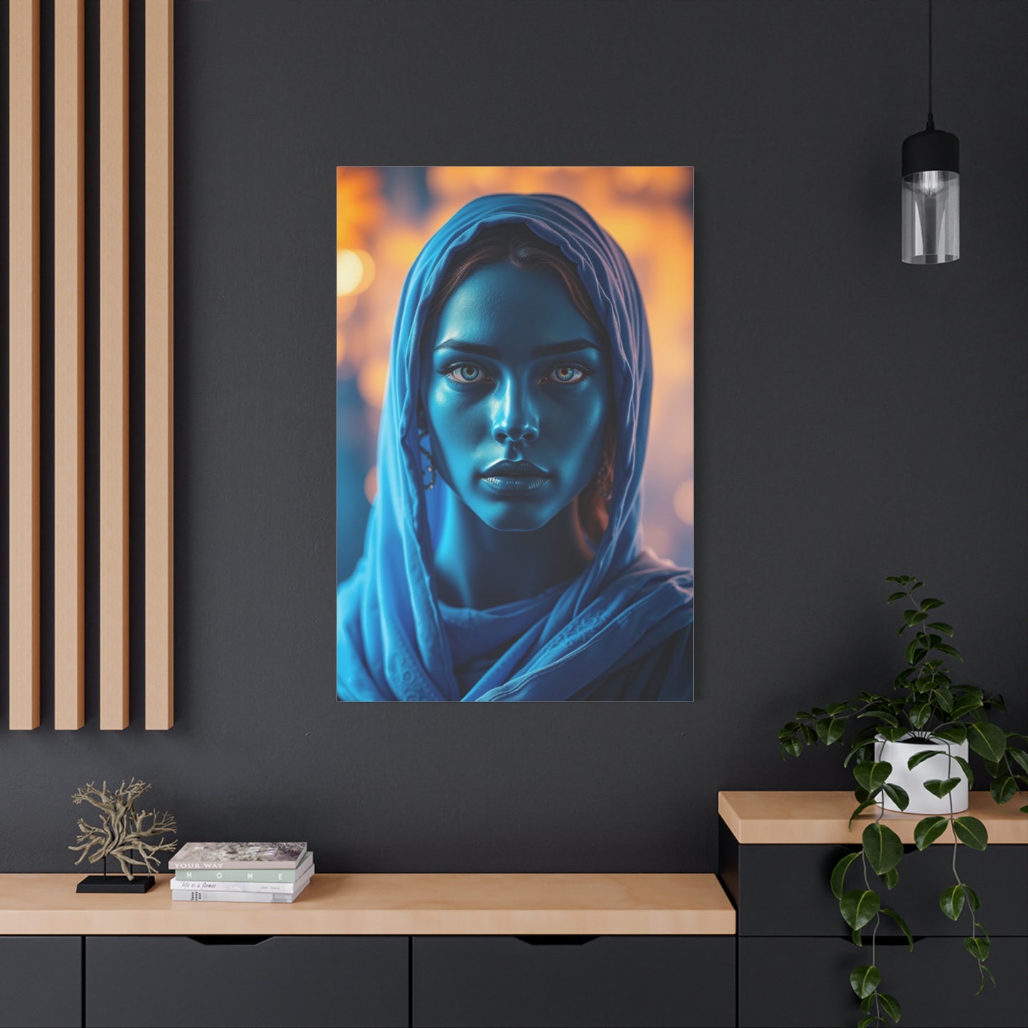 Celestial Azure Composition Wall Art & Canvas Print