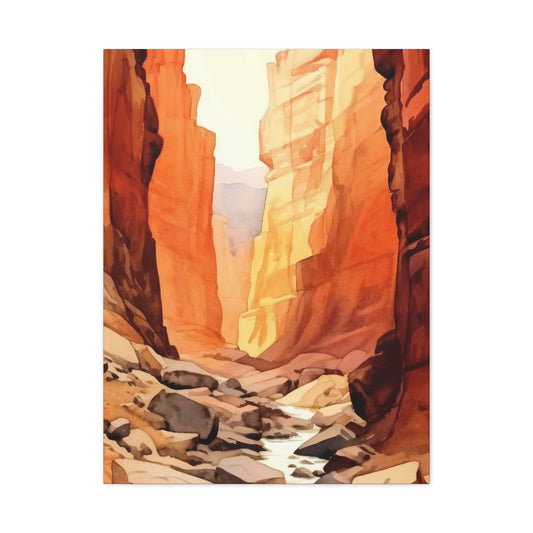 Desert Canyon Watercolor Earth Tones Wall Art & Canvas Prints