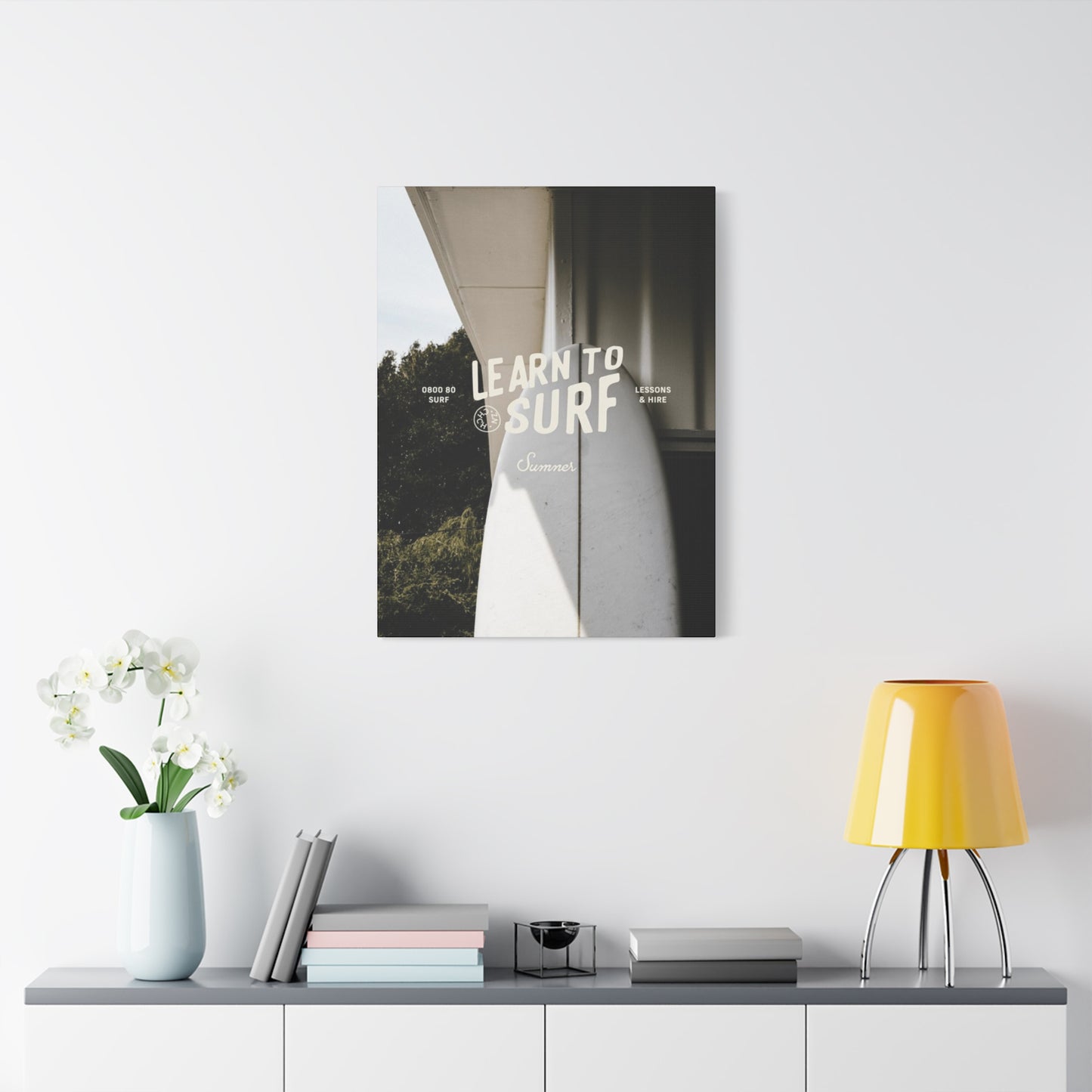 Learn To Surf Poster Wall Art & Canvas Prints