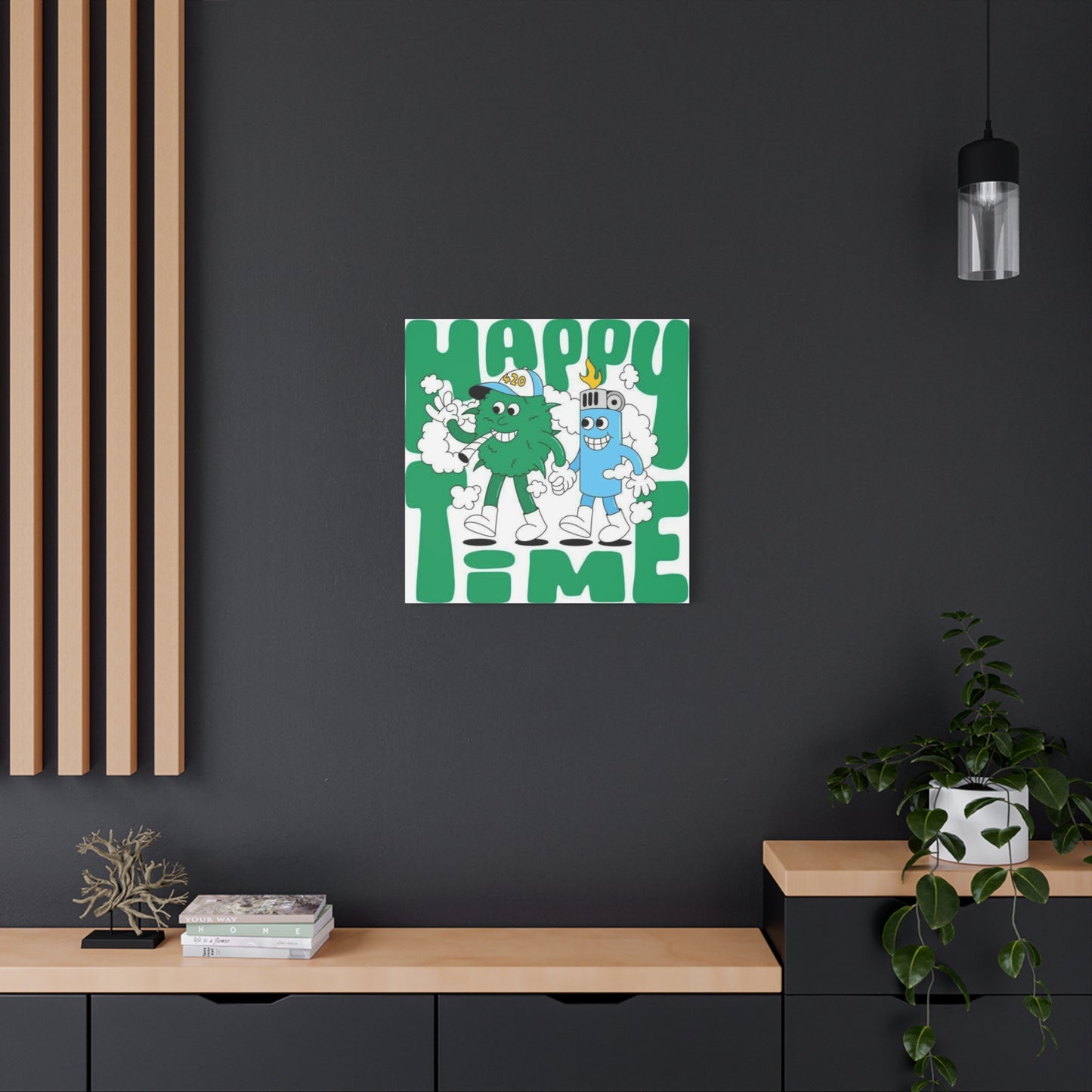 Happy Time Marijuana Wall Art & Canvas Prints