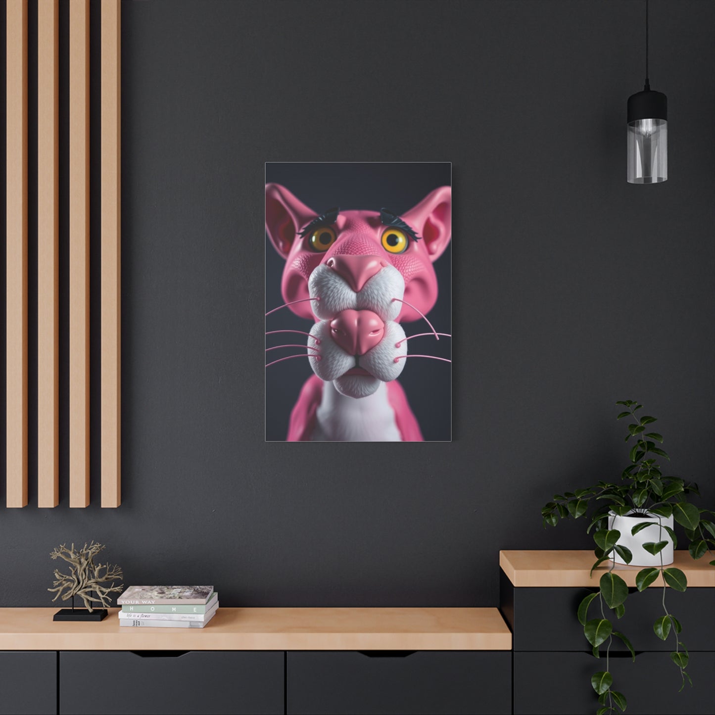 Pink Elysium Panther Art Wall Art & Canvas Print