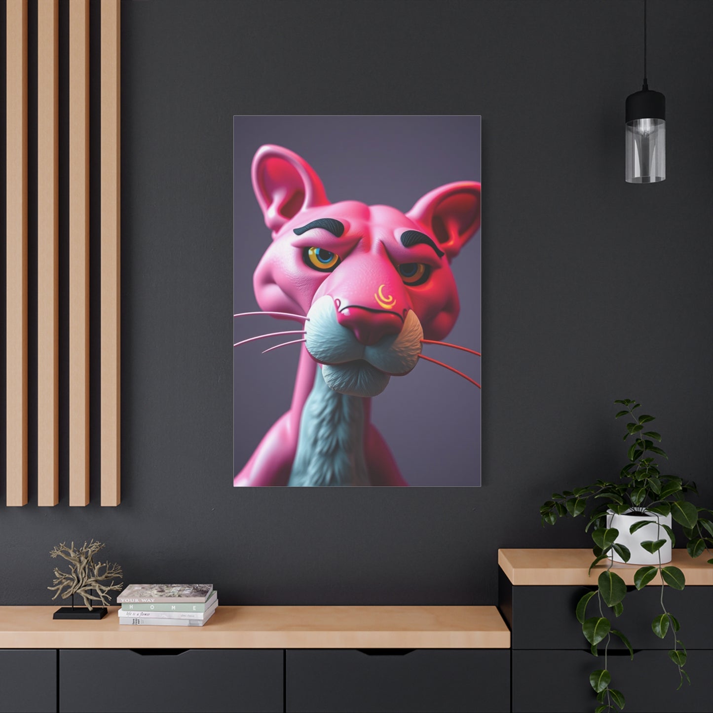 Ruby Feline Elegance Wall Art & Canvas Print