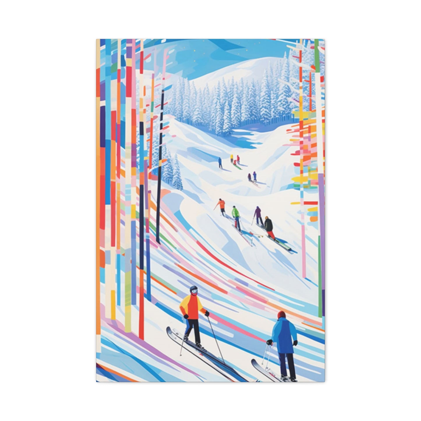 Long Skiing Path Wall Art & Canvas Prints