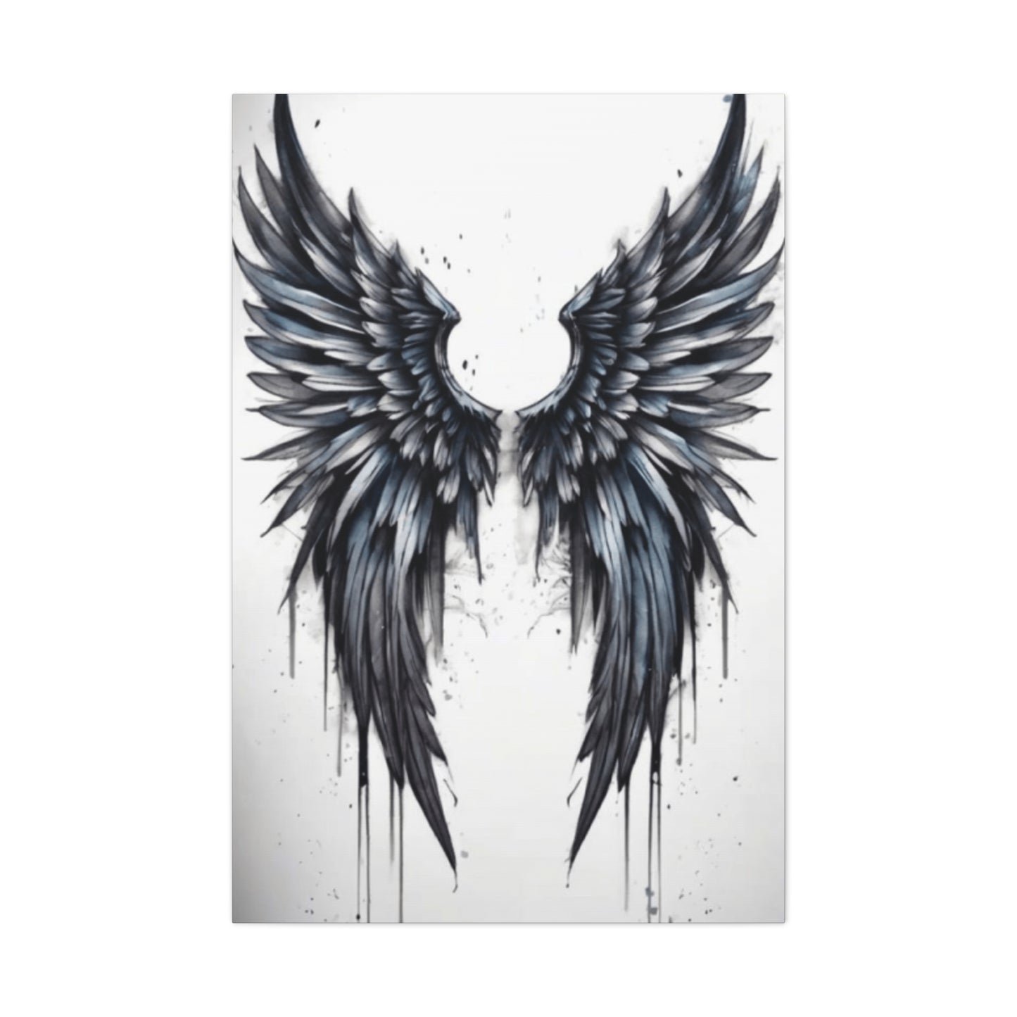 Dark Blue Angel Wings Wall Art & Canvas Prints