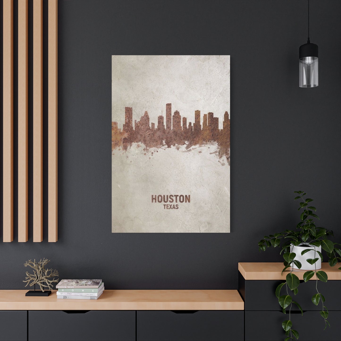 Houston Skyline Painting Wall Art & Canvas Prints