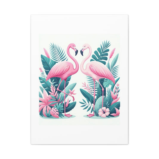 Flamingo Light Pink Love Wall Art & Canvas Prints