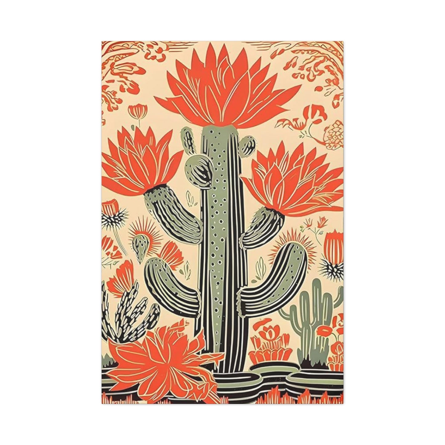 Flower On A Cactus Wall Art & Canvas Prints