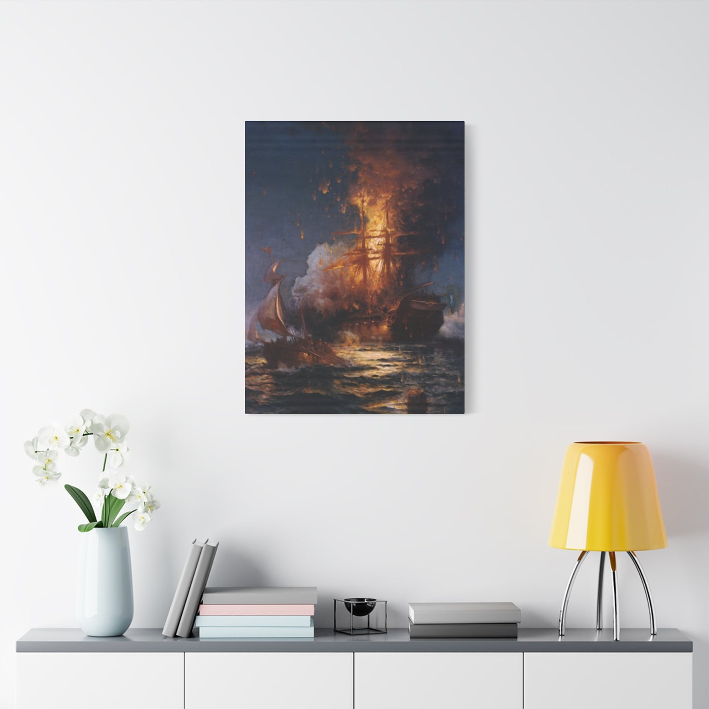 Burning Ship Wall Art & Canvas Prints