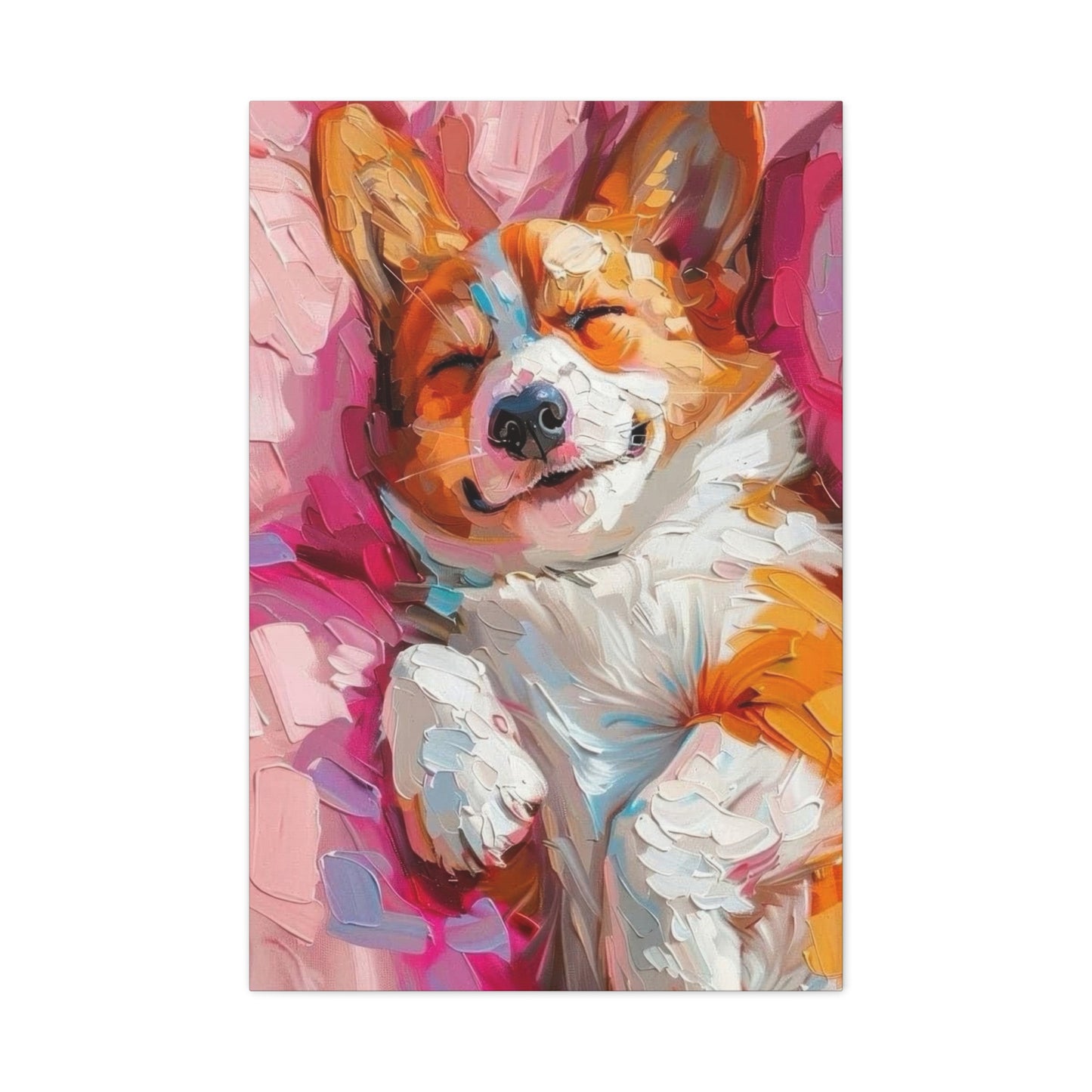 Sleeping Happy Dog Wall Art & Canvas Prints