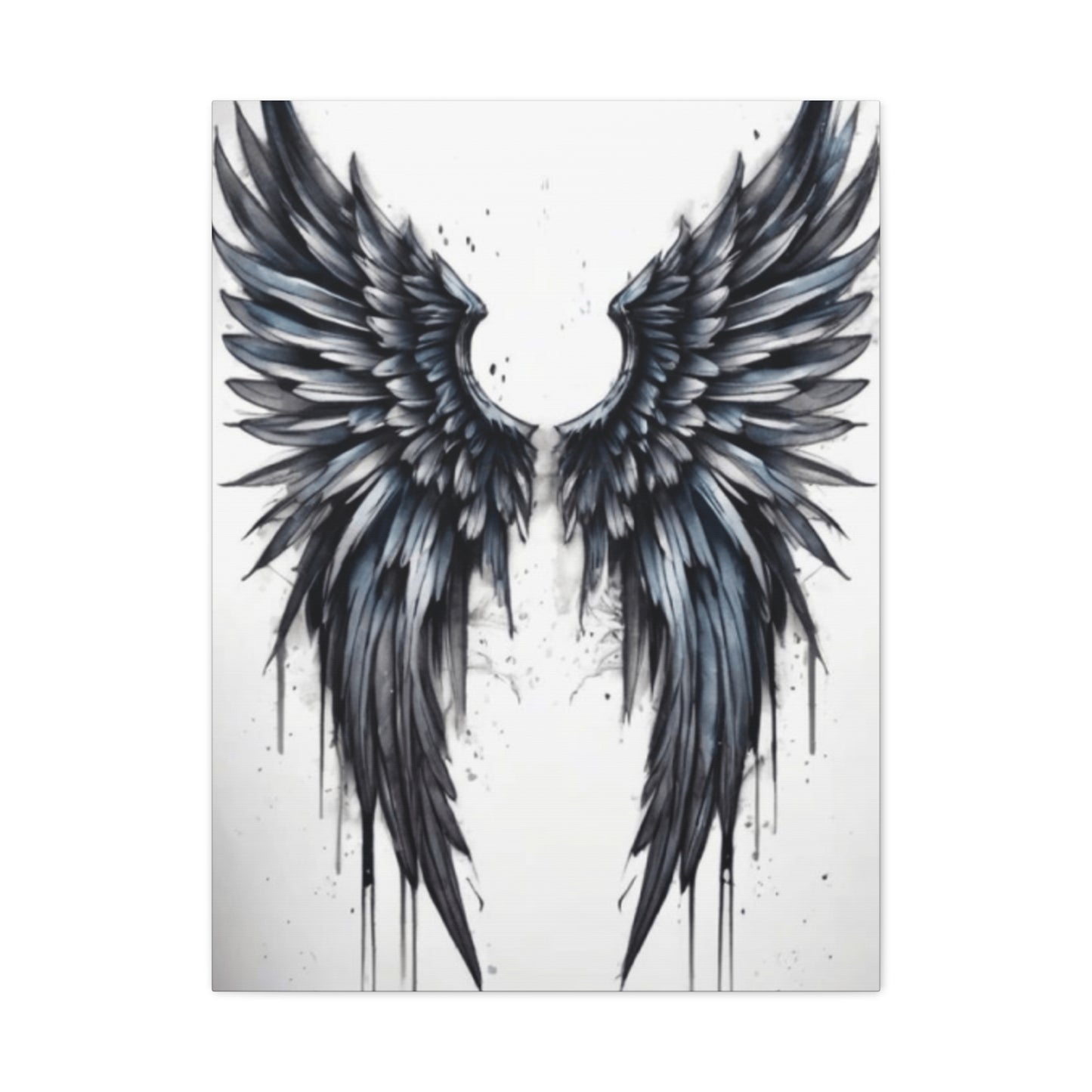 Dark Blue Angel Wings Wall Art & Canvas Prints