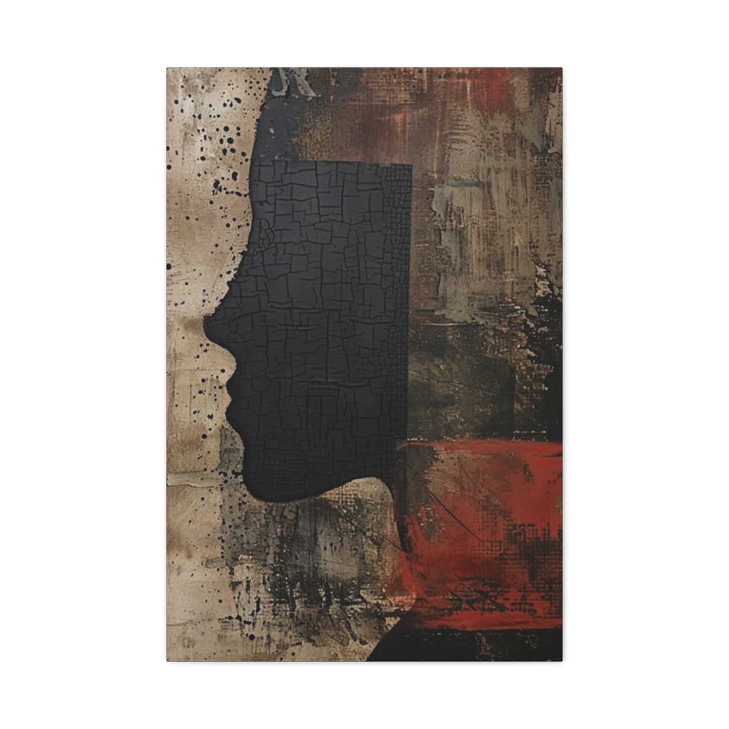 Face Silhouette Modernism Wall Art & Canvas Prints