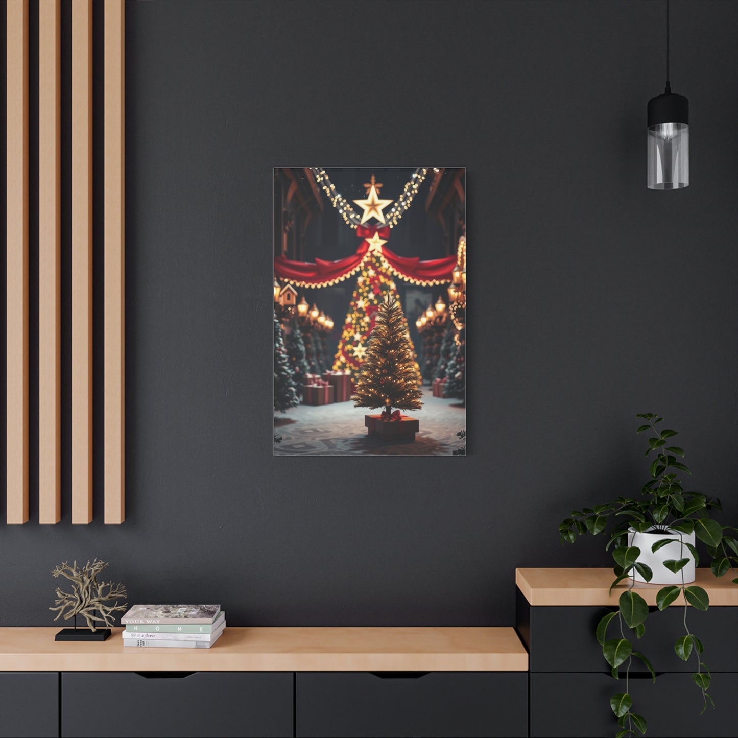 Black Christmas Art Refined Canvas Wall Art & Canvas Print
