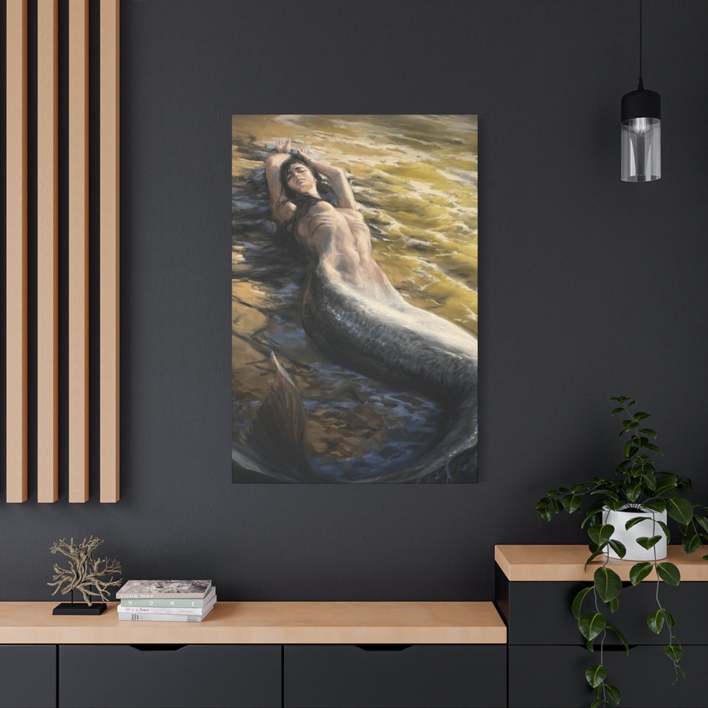A Mermaid On The Seashore Wall Art & Canvas Prints