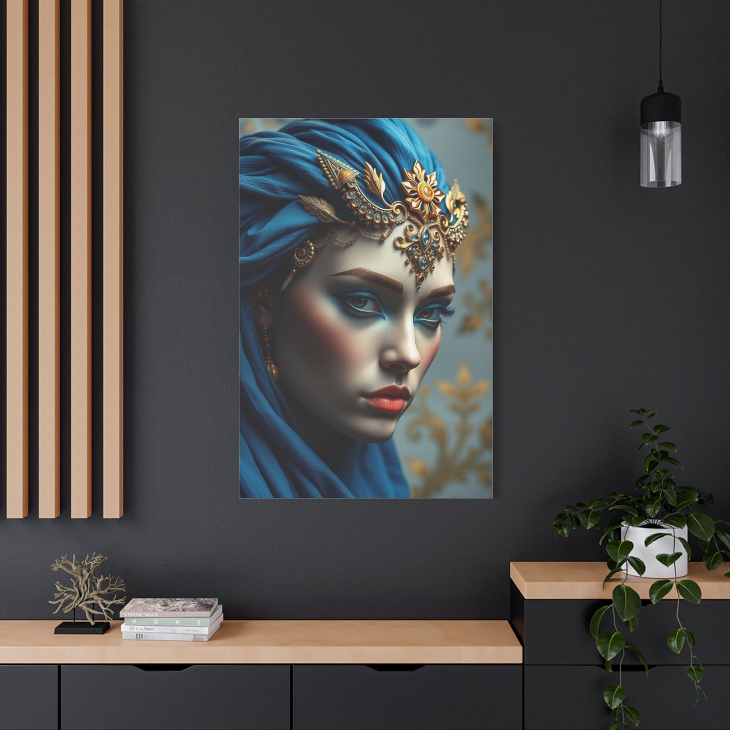 Blue & Gold Art Supreme Gallery Wall Art & Canvas Print