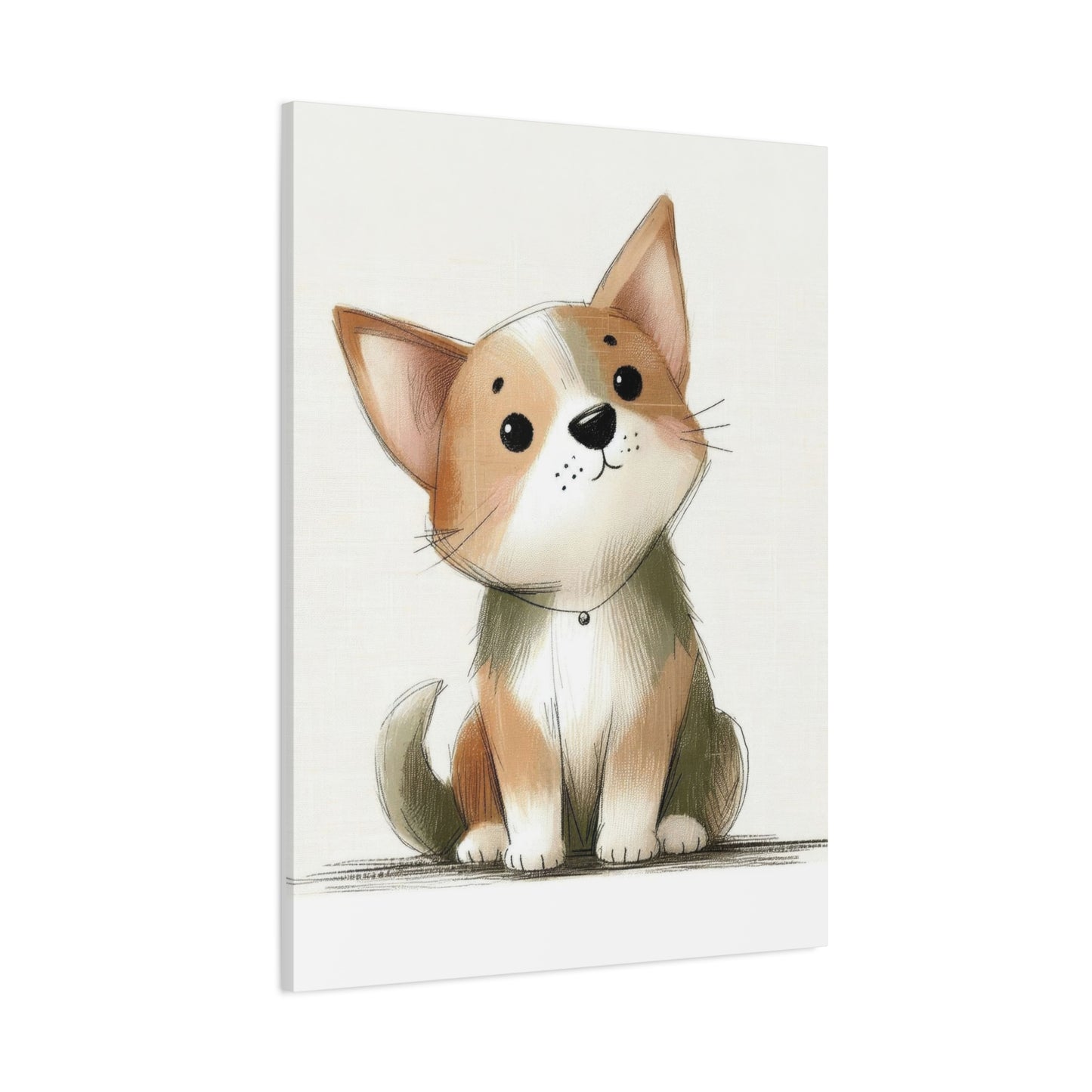 Innocent Puppy Clipart Dog Wall Art & Canvas Prints