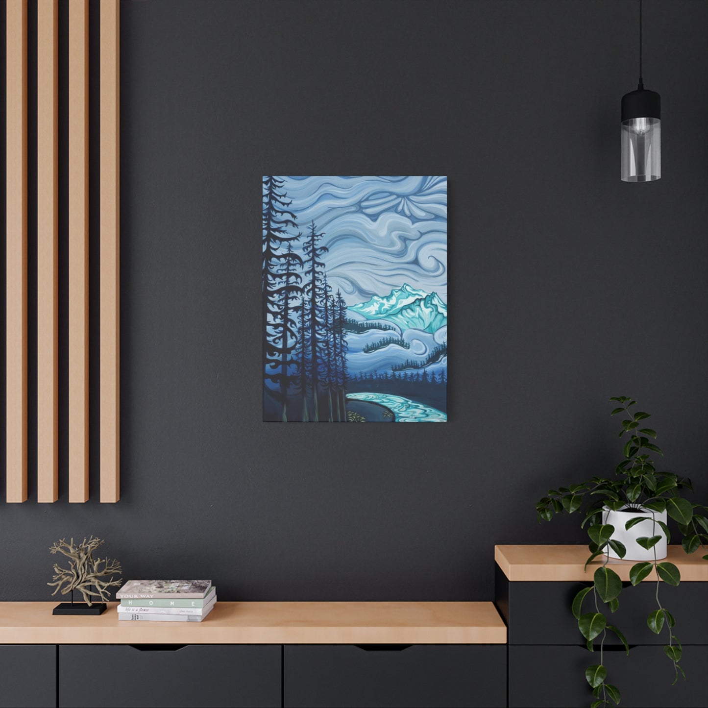 Forest Blue Swirly Sky Wall Art & Canvas Prints