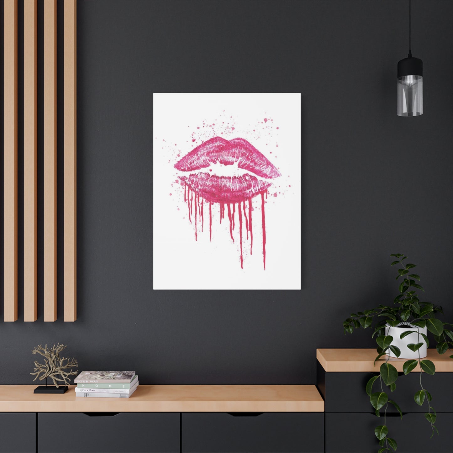 Pink Lips Wall Art & Canvas Prints