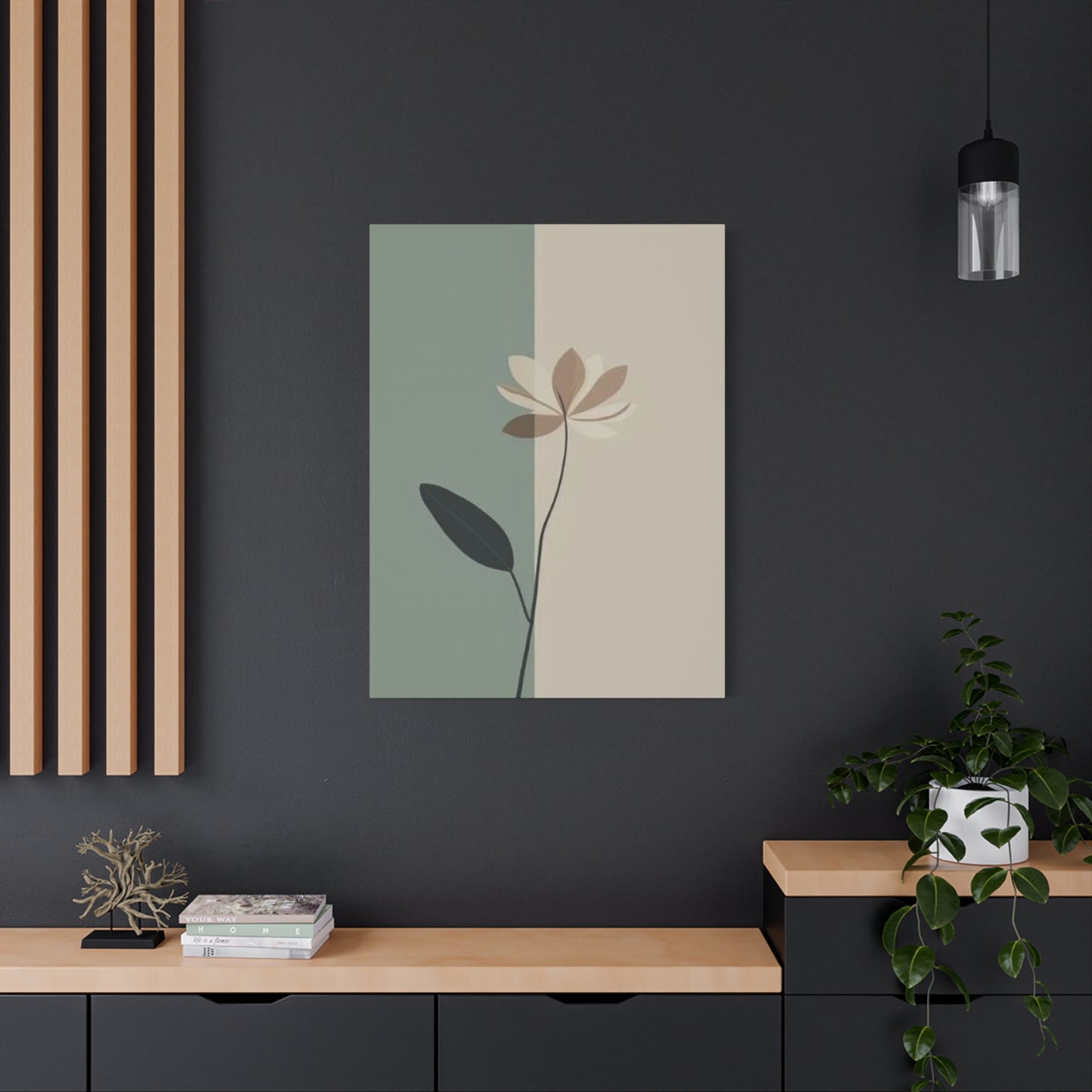 Brown Flower Entryway Wall Art & Canvas Prints