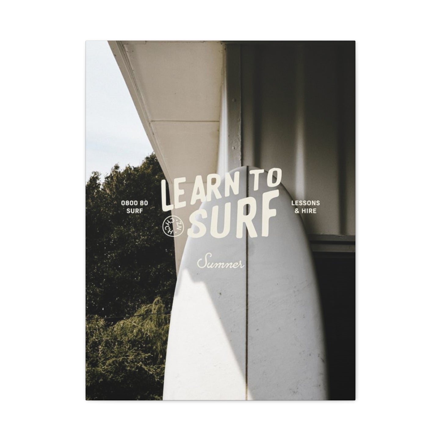 Learn To Surf Poster Wall Art & Canvas Prints