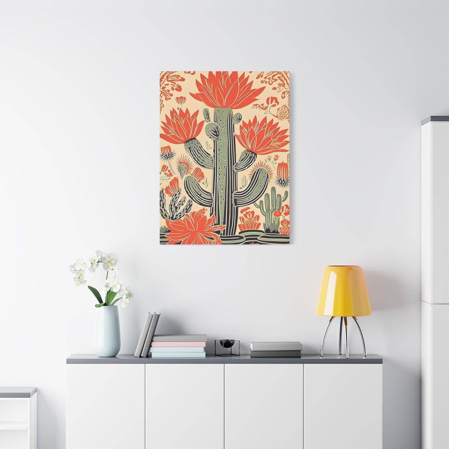 Flower On A Cactus Wall Art & Canvas Prints