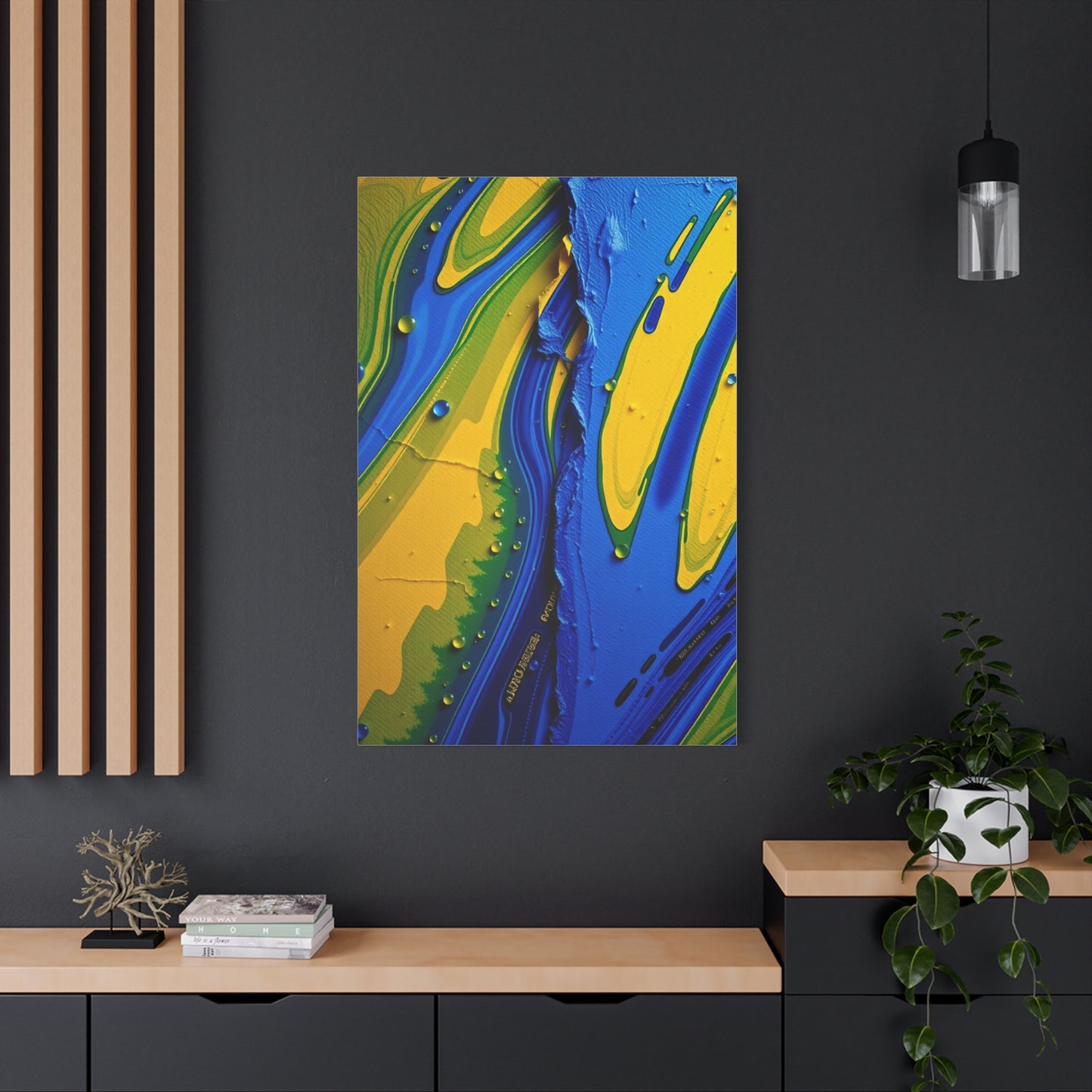 Masterpiece Blue & Yellow Art Vision Wall Art & Canvas Print