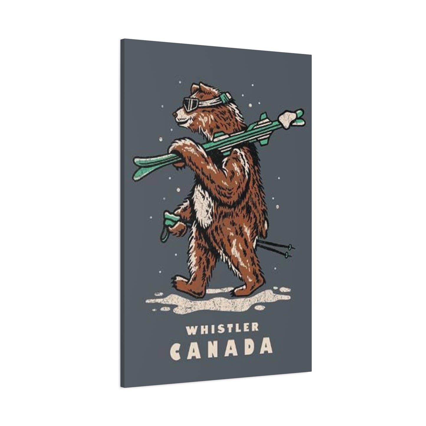 Bear Skiing Wall Art & Canvas Prints